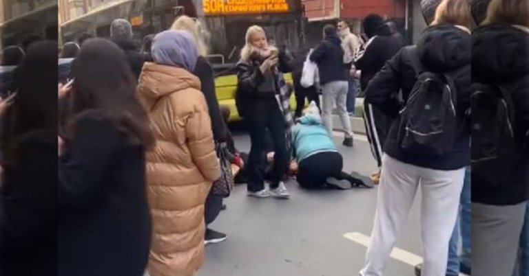 Otobüsün çarptığı kadın hayatını kaybetti