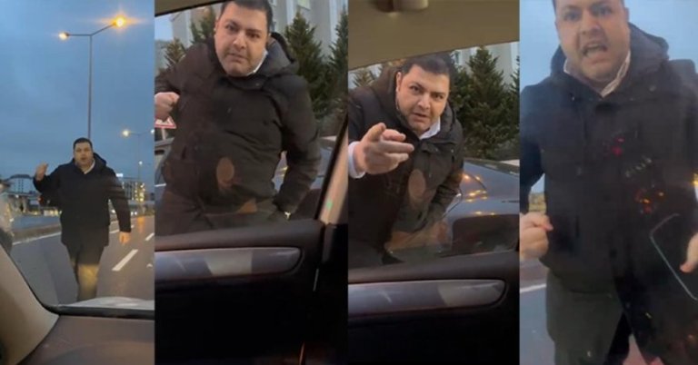 Kadın sürücüye dehşeti yaşattı