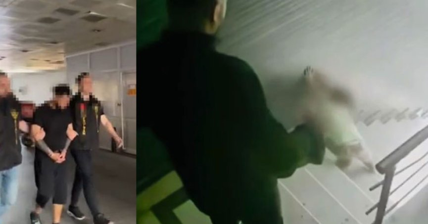 Küçük kızına tekme atıp merdivenden yuvarlayan baba gözaltında