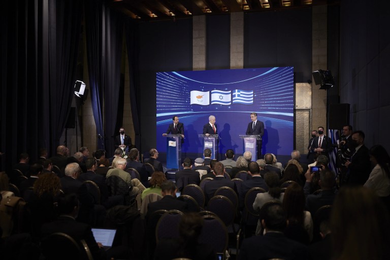 İsrail, Yunanistan ve GKRY Liderleri Kudüs'te Buluştu