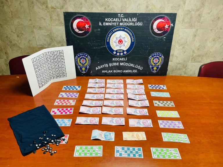 Kartepe’de kumar baskını: Tombalaya 81 bin TL ceza!