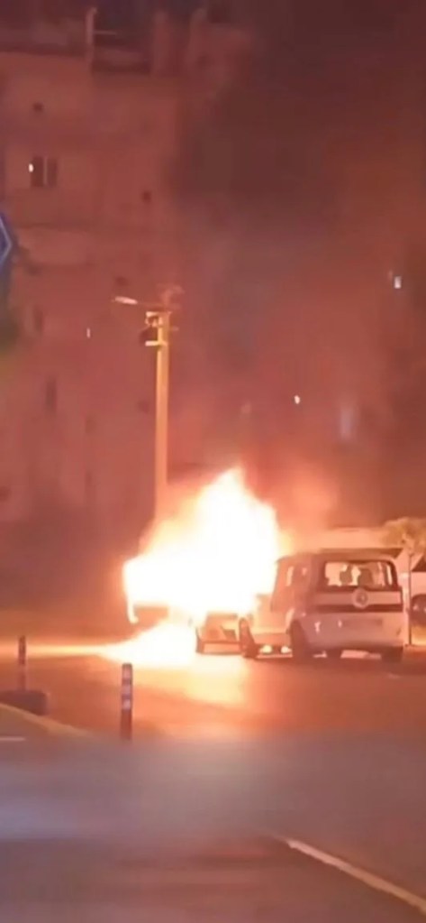 Antalya'da İki Araç Kundaklandı: Olay Anı Kamerada