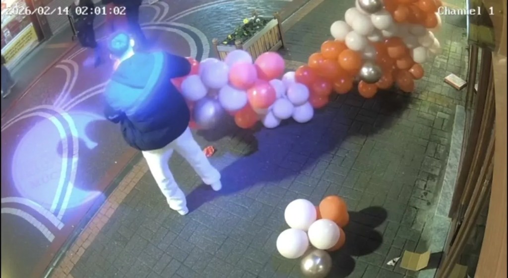 Bartın'da Sevgililer Günü Balonlarına Saldırı Kamerada