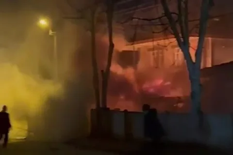 Düzce'de Müştemilatta Çıkan Yangın Korkuttu