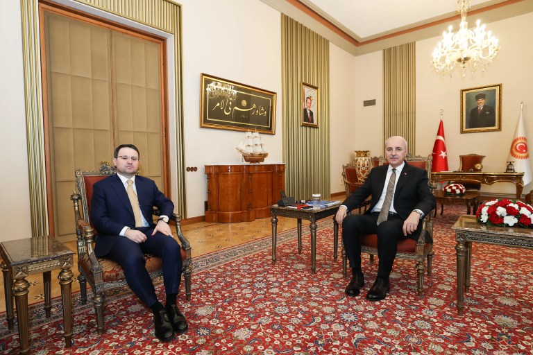 TBMM Başkanı Kurtulmuş Adalet Bakanı Gürlek'i Ağırladı