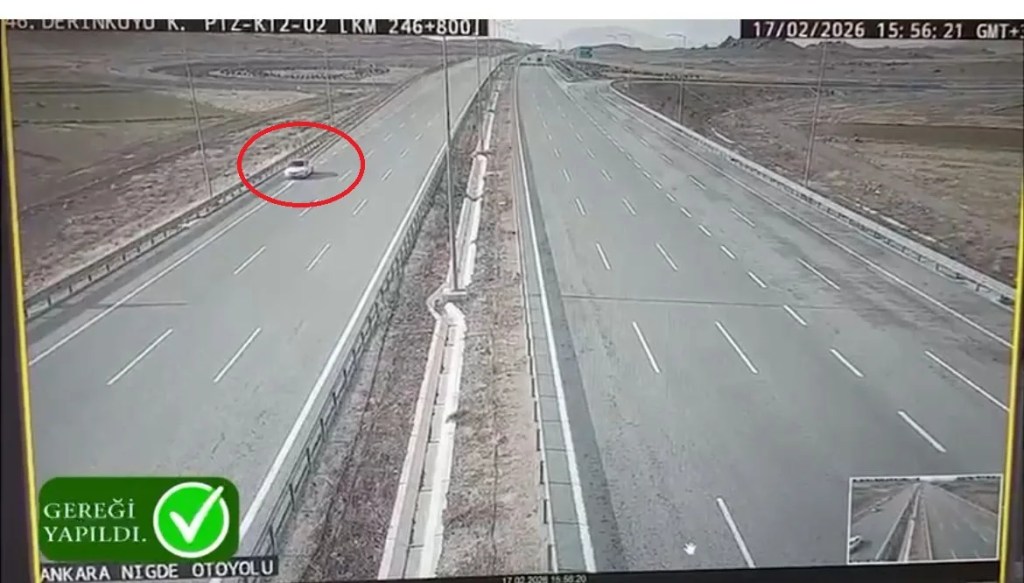 Otoyolda Ters Şeritte Giden Sürücüye Ceza Kesildi