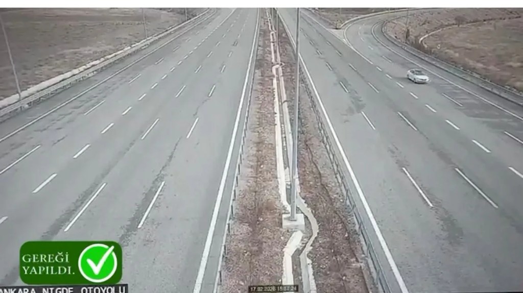 Otoyolda Ters Şeritte Giden Sürücüye Ceza Kesildi