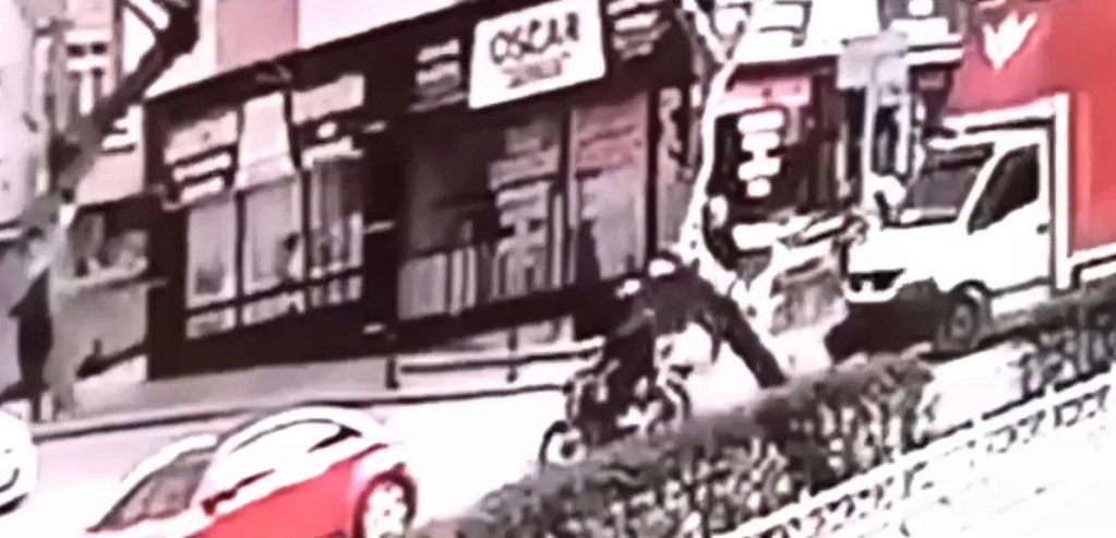 Çorlu'da Motosiklet Kazası Kamerada