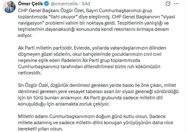 AK Parti'den CHP Liderine Sert Eleştiri