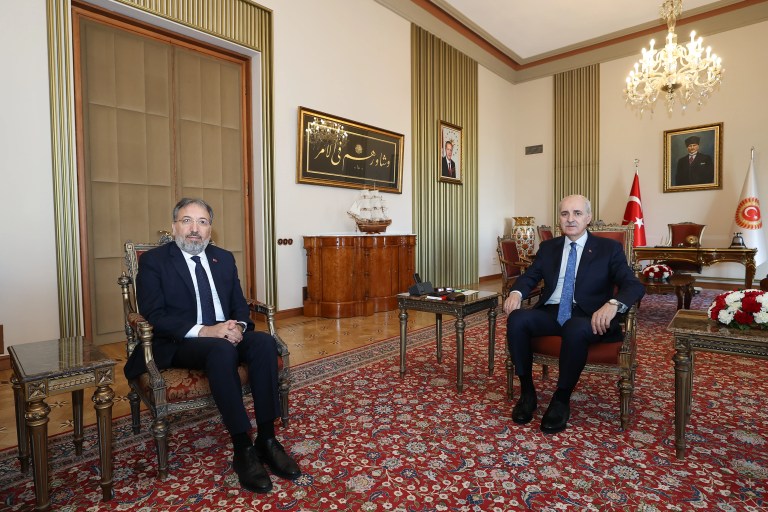 TBMM Başkanı Kurtulmuş Diyanet Başkanı Arpaguş ile Buluştu
