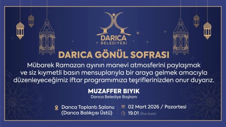 Darıca Belediyesi’nden Basın Mensuplarına İftar Daveti