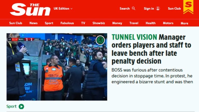 The Sun’dan Selçuk İnan’a Manşet: Hakem Protestosu Gündem Oldu