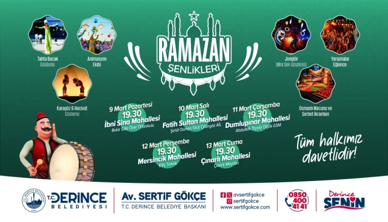 Derince’de Ramazan şenlikleri başlıyor