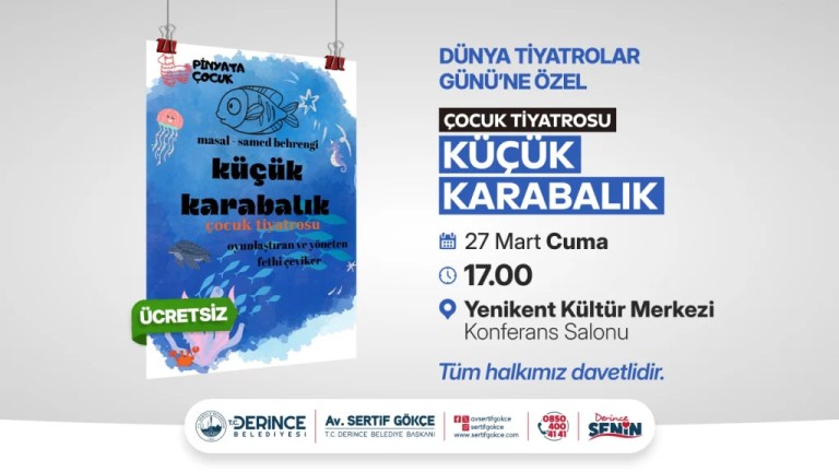 Derince’de Çocuk Tiyatrosu Sahnelenecek