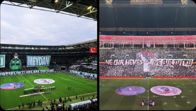 Beşiktaş koreografisi Kocaelispor’a mı benziyor? Sosyal medyada tartışma
