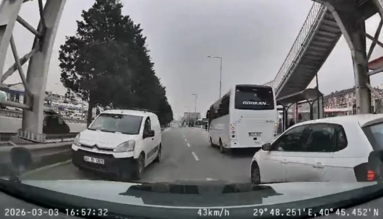 E-5’te tehlikeli kovalamaca kamerada!