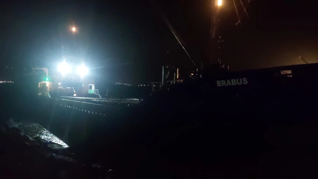 Balıkesir'de Kuru Yük Gemisi Karaya Oturdu