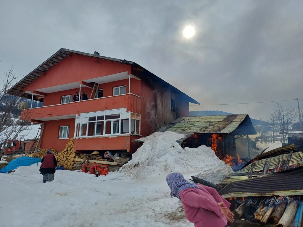 Artvin Şavşat'ta Yangın: Ev ve Ahırlar Küle Döndü