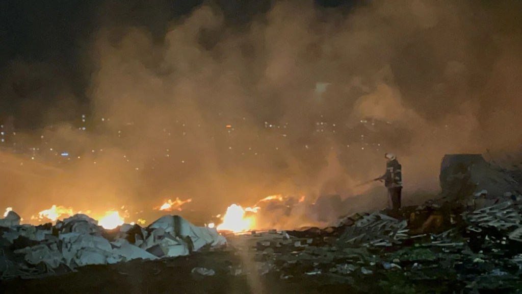 Kayseri'de Bahçede Çıkan Yangın Korkuttu