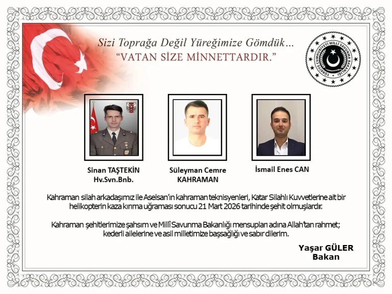 Katar'da Eğitim Helikopteri Kazası: 7 Şehit