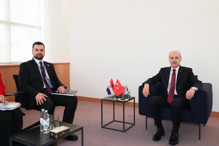 TBMM Başkanı Kurtulmuş Zagreb'de Hodzic ile Görüştü