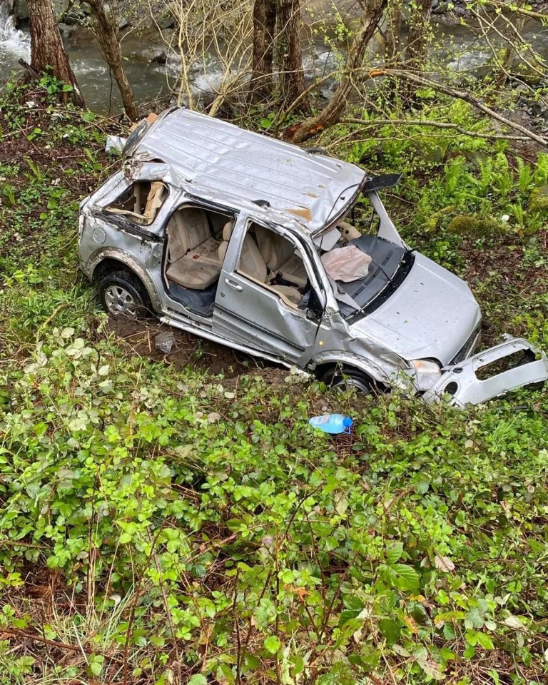 Borçka'da Araç Uçuruma Yuvarlandı: İki Kişi Hastaneye Kaldırıldı