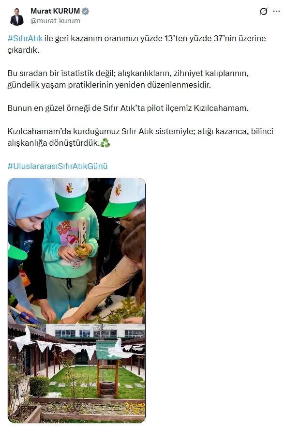Sıfır Atık Projesiyle Geri Dönüşümde Büyük Başarı
