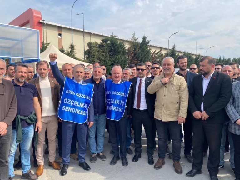 CHP ve İYİ Parti’den Bekaert grevine destek
