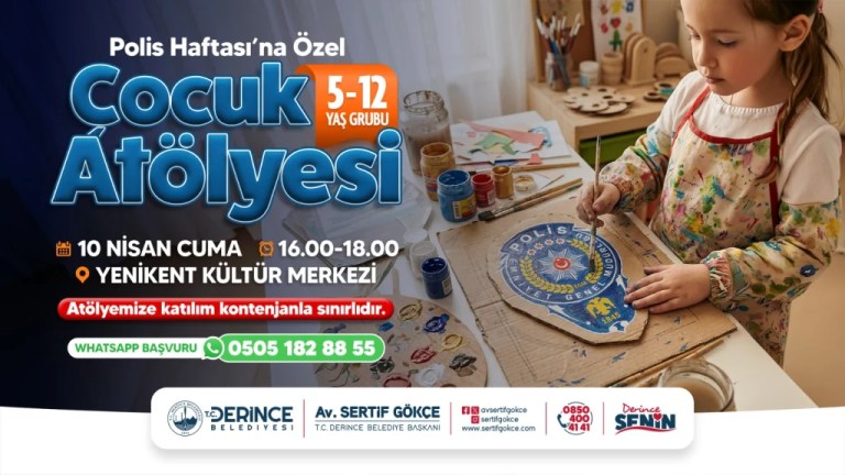 Derince’de çocuklara özel Polis Haftası atölyesi