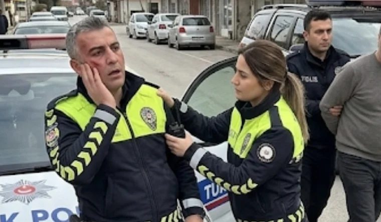 Polise yumruk atan baba tutuklandı!