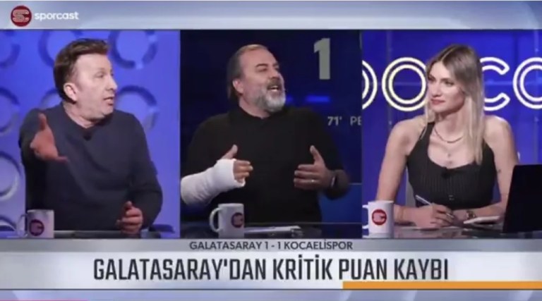 Eski futbolcular canlı yayında birbirine girdi