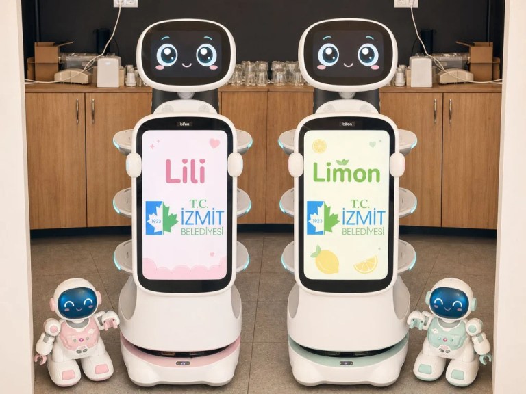 Gülümse Kafelerde servis robotları işbaşı yaptı