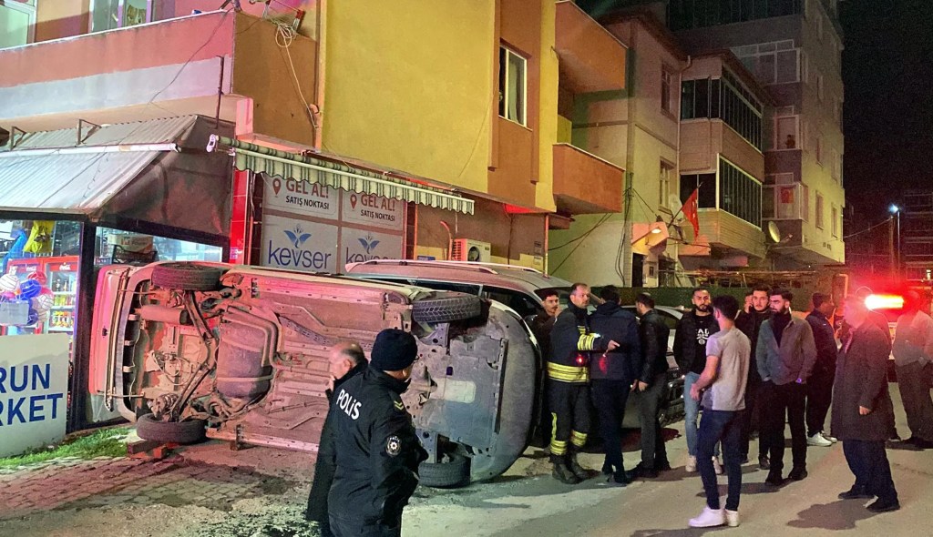 Çerkezköy'de Kontrolden Çıkan Araç Kazaya Neden Oldu