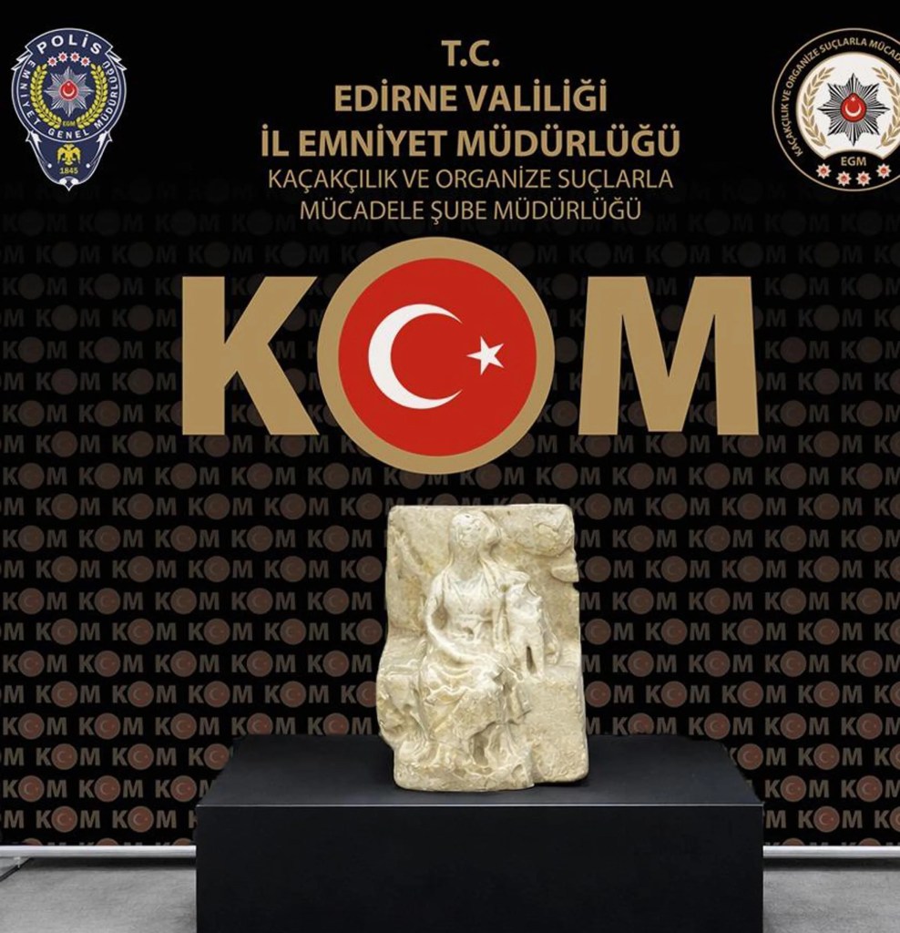 Edirne'de Kybele Heykeli Kaçırılmadan Yakalandı