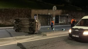 Kağıthane'de Alkollü Sürücü Kaza Yaptı: Cip Devrildi