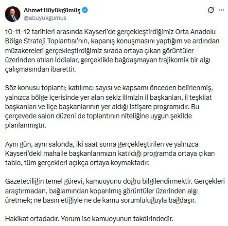 AK Parti'den 'Salonlar Boş' İddialarına Yanıt