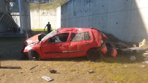 Düzce'de Otomobil 20 Metre Yükseklikten Düştü