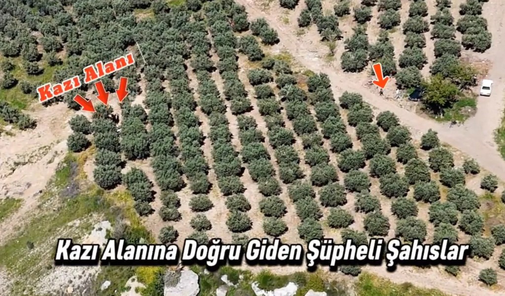 Osmaniye'de Dronla Kaçak Kazıya Suçüstü