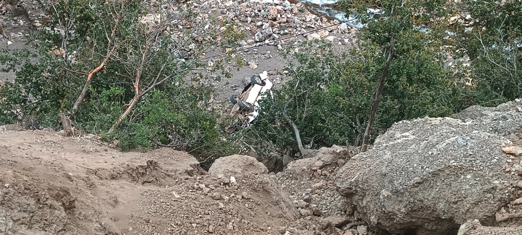 Gaziantep'te Dereye Düşen Araç Kazası