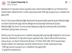 Balıkesir'de Tekne Operasyonunda 158 Kilo Uyuşturucu Yakalandı