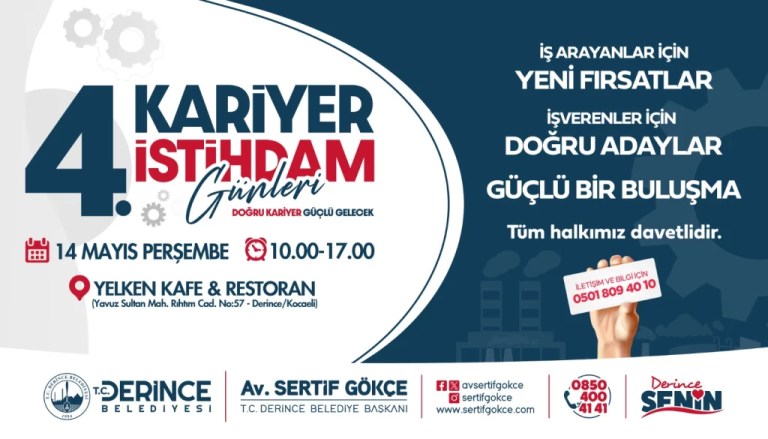 Derince’de İstihdam Günleri 14 Mayıs’ta