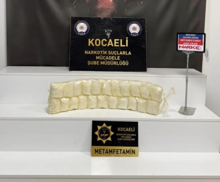 7 kilo metamfetamin otobüste yakalandı!