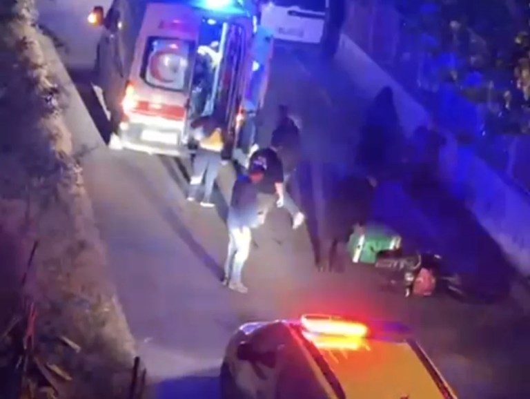 Gebze’de kurye kaza yaptı!