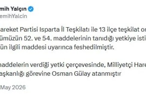 MHP Isparta Teşkilatında Fesih Kararı