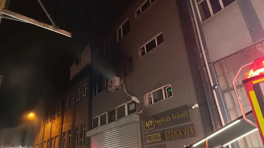 Bursa'da tekstil atölyesinde yangın paniği!