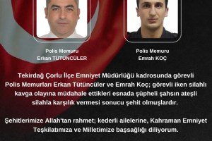 Tekirdağ’da polislere saldırı: 2 şehit!