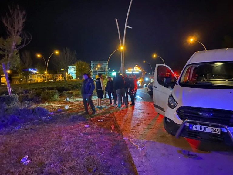 Ankara'da motosiklet kazası!