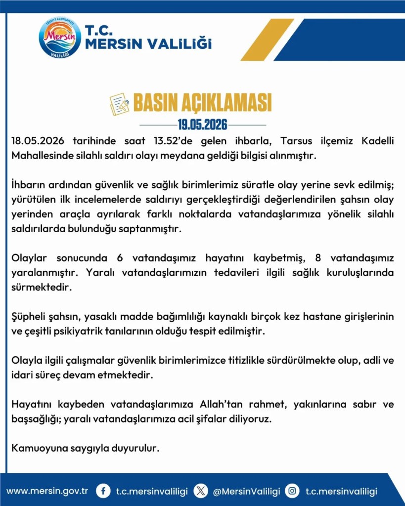 Mersin'de silahlı saldırı dehşeti!