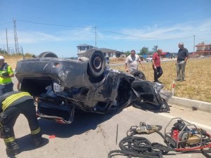 Kandıra’da takla atan otomobilde 1 yaralı!