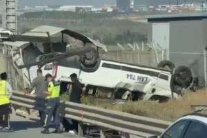 Kuzey Marmara’da işçi servisi devrildi!